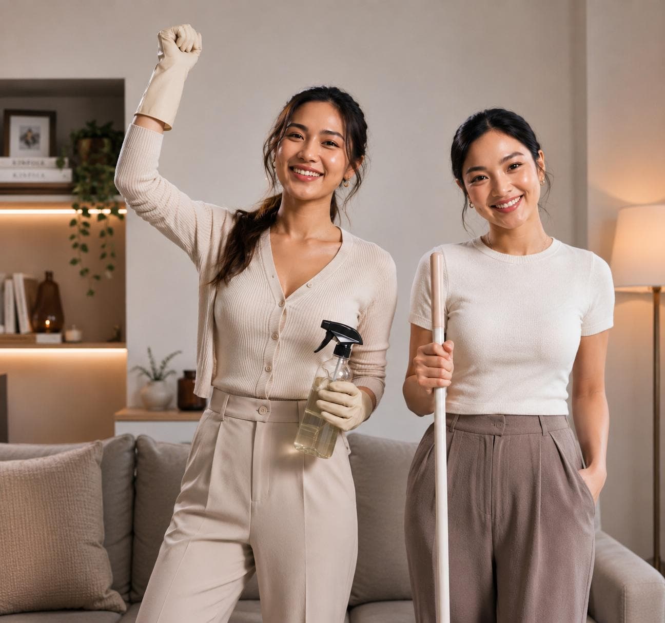 Two Silver Shadow Australia cleaning professionals ready to work